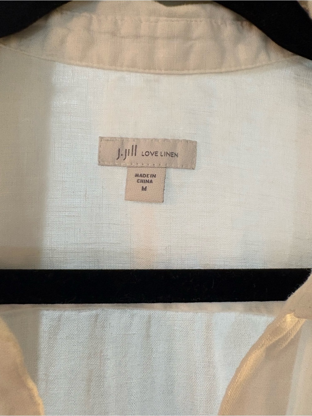 J.Jill Love Linen White 100% Linen Sleeveless Button Front Tunic Top Medium - Picture 7 of 7